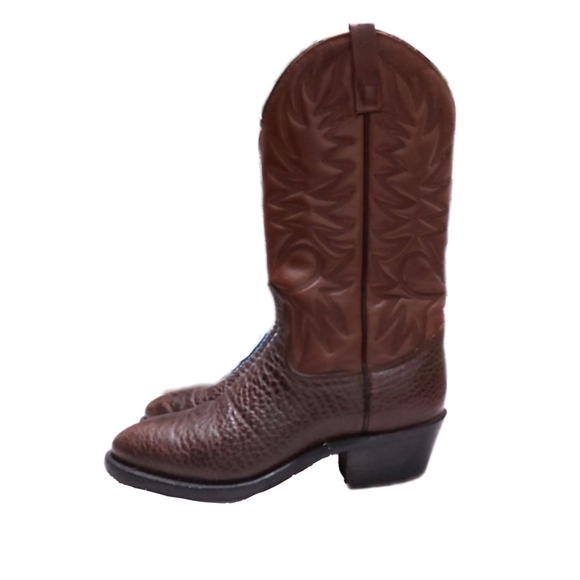 Palomino 2 Tone Brown Leather Mens 6.5D Western Boots EUC - Picture 2 of 12